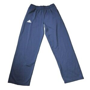 Adidas Climawarm Navy Blue Straight Leg Fleece Track Pants Men's Size Small Gorp